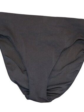 Robin Piccone Womens Black High-Waisted Bikini Bottom Size S Nylon Blend